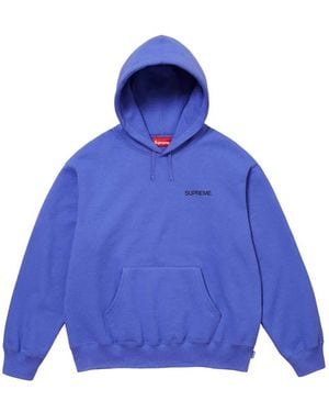 Supreme Immortal Logo-Print Hoodie - Blue