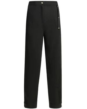 Herno Logo-Plaque Straight-Leg Pants - Black