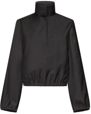 Loulou de Saison Zyla Stand-Collar Top - Black