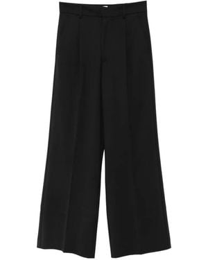 ANDAMANE Pantalon Ample À Design Plissé - Black
