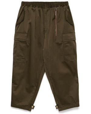 MASTERMIND WORLD Embroidered Logo Trousers - Green