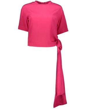 Cedric Charlier Draped Top - Pink