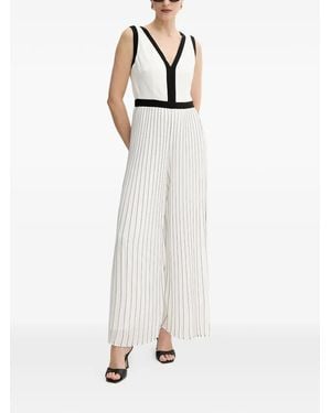 Morgan V-Neck Pleated Jumpsuit - White