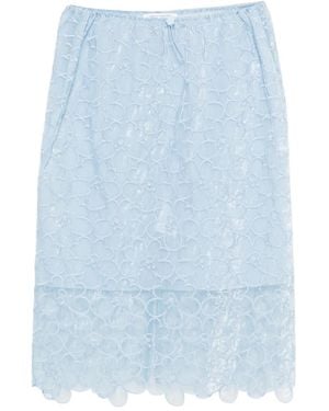 Cecilie Bahnsen Bria Midi Skirt - Blue