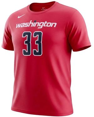 Nike X Nba Washington Wizards Kyle Kuzma T-Shirt - Red
