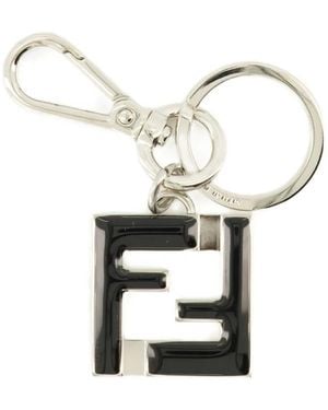 Fendi Portachiavi Con Logo - Bianco