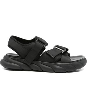 SERGIO MORETTI FIRENZE Touch-Strap Chunky-Sole Sandals - Black