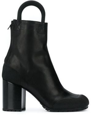 Random Identities Top Handle Ankle Boots - Black
