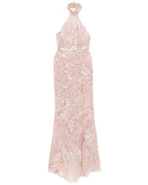 Saiid Kobeisy Embroidered Maxi Dress - Pink