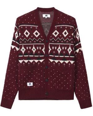 Chocoolate Cardigan En Maille Fair Isle - Red