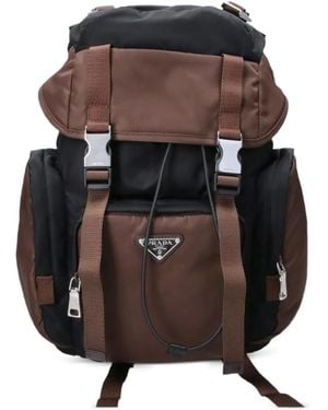 Prada Rucksack Aus Re-Nylon - Schwarz