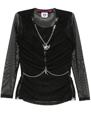 Chopova Lowena バラストメッシュトップ 25SS 長袖Tシャツ M Chopova Lowena バラストメッシュトップ 25SS 長袖Tシャツ M