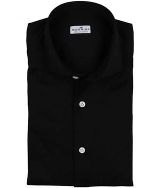 Sonrisa Camisa De Popelina - Negro
