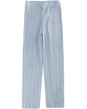 Pleats Please Issey Miyake Pleated Trousers - Blue