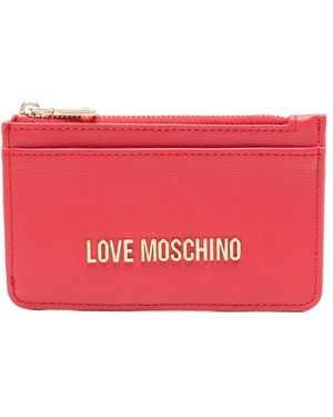 Love Moschino Kartenetui mit Logo - Rot