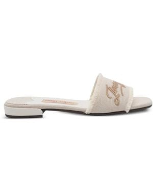 Jimmy Choo Joa Logo-Embroidered Sandals - White