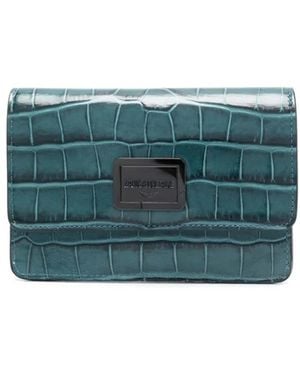 Zadig & Voltaire Le Cecilia Crocodile-Effect Cardholder - Blue