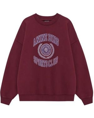 Anine Bing Miles Sweatshirt Collegiate - Red