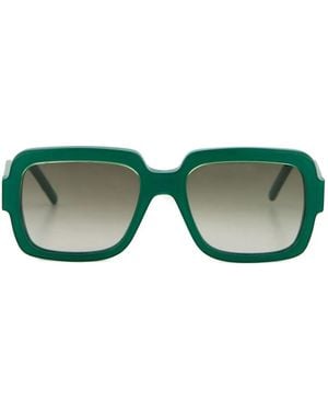 Emmanuelle Khanh Bambino Square-Frame Sunglasses - Green