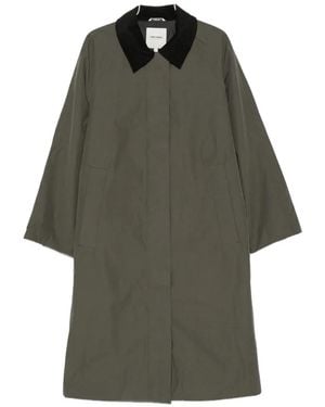 Tretorn Dawn Contrast-Collar Storm-Flap Coat - Grey