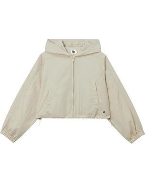 B+ AB Zip-Up Hooded Jacket - Natural