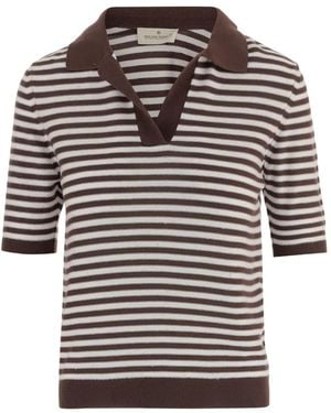 Bruno Manetti Striped T-Shirt - Brown