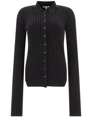 Nensi Dojaka Ribbed-Knit Shirt - Black