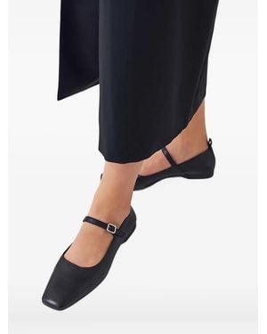 Vagabond Shoemakers Square-Toe Buckle Flats - Black