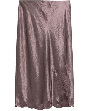 Vince Midi-Rok Met Satijnen Afwerking - Bruin