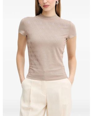 Guess 4G-Embellished T-Shirt - Natur