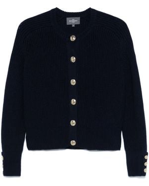 Eric Bompard Cárdigan de canalé - Azul