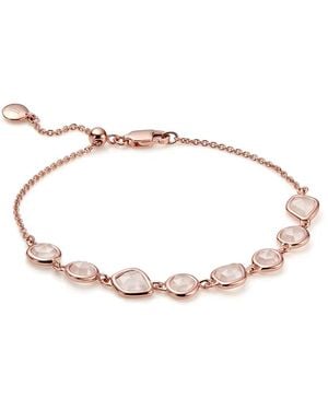 Monica Vinader 18Kt Rose Siren Mini Nugget Cluster Bracelet - Multicolour