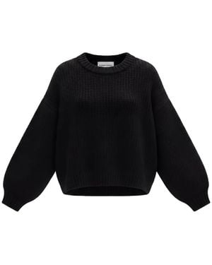 EMERSON RENALDI Ribbed-Knit Crew-Neck Sweater - Black