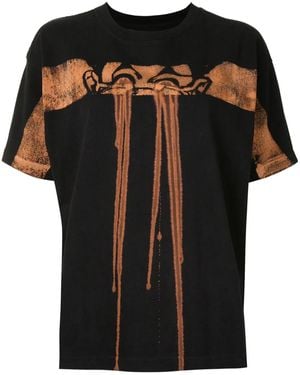 Aganovich Graphic-Print Cotton T-Shirt - Black
