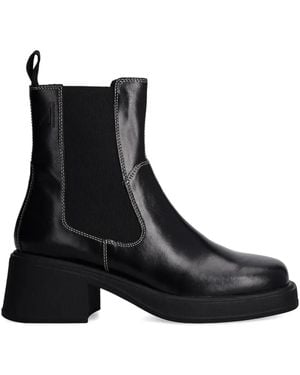 Vagabond Shoemakers Dorah Stretch Panel Block Heel Boots - Black