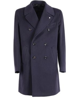 Luigi Bianchi Abrigo con doble botonadura - Azul