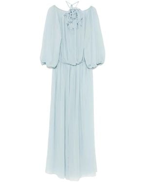 Blumarine ジョーゼット マキシドレス - ブルー