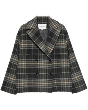 Bompard Chaqueta A Cuadros Tartán Con Doble Botonadura - Negro