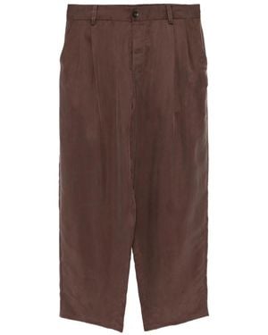 CROQUIS ロールアップヘム パンツ - ブラウン