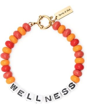 Sporty & Rich Bracelet Wellness Serti De Perles - White