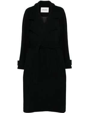 Low Classic Wrap Coat - Black