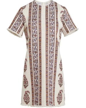 Giambattista Valli Fringed Patterned Mini Dress - White