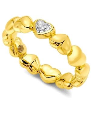 Buddha Mama Anello Puffy Heart - Metallizzato