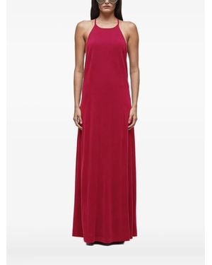 Osklen Halterneck Maxi Dress - Red