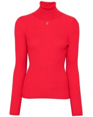 Sandro Logo-Plaque Jumper - Red