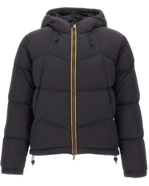 K-Way Quilted Hooded Jacket - Blue