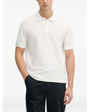 ARMANI EXCHANGE Logo-Patterned Polo Shirt - White