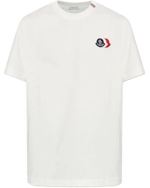 Moncler Logo-Patch Short-Sleeve T-Shirt - White