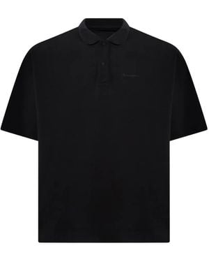Champion Logo-Embroidered Polo Shirt - Black