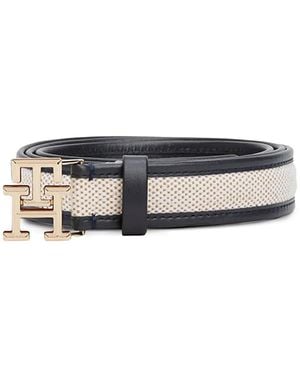 Tommy Hilfiger Ceinture À Boucle Logo - Blanc